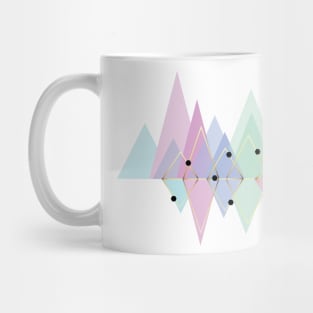 Abstract Mountains Triangles Pastels | Geometry Mug